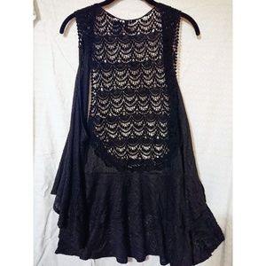 Ruffled lace cardigan